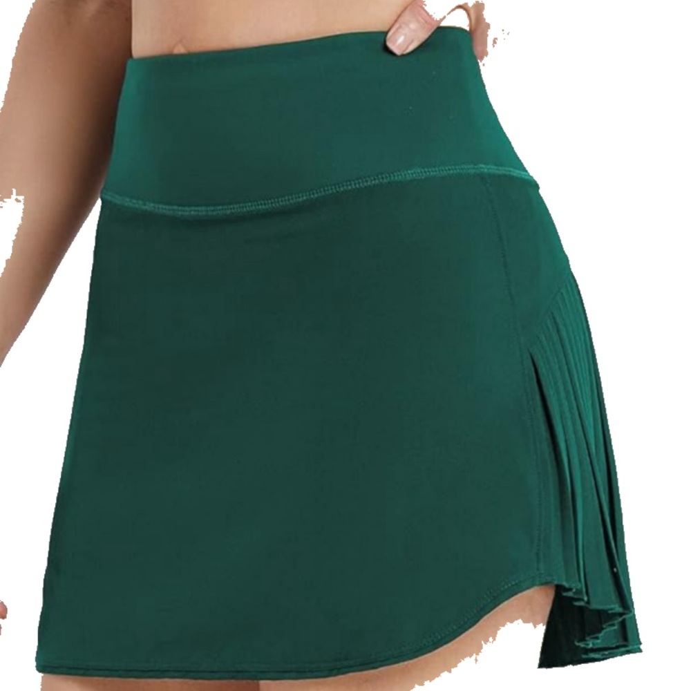 Hunter Green smooth front and pleated back tennis skort size XL